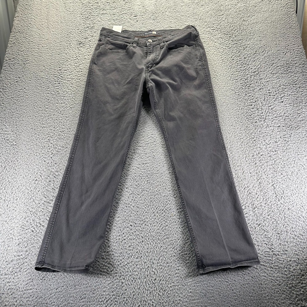 Dockers Jeans Mens 32x30 Gray Denim Cotton Straight Leg Stretch Casual Workwear